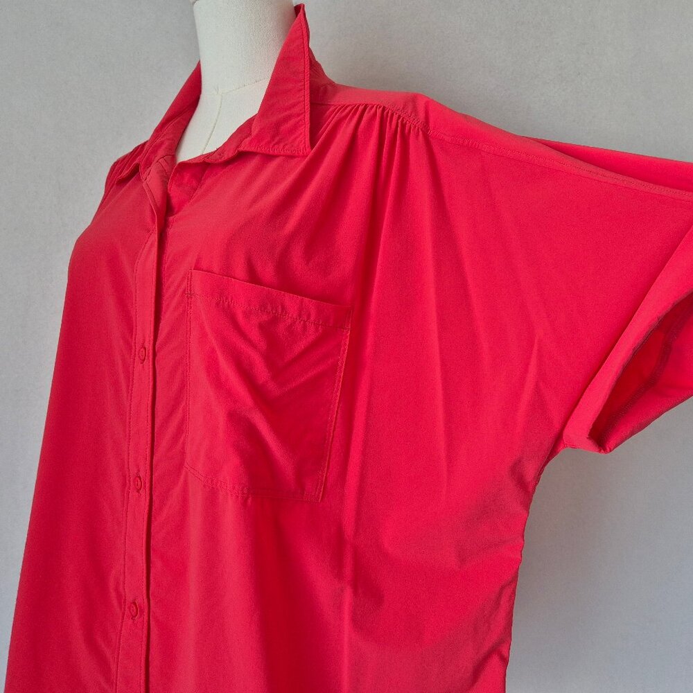 Outdoor Research Astroman UPF 30 Sun Shirt Short Sleeve Pocket Red - Picture 5 of 15